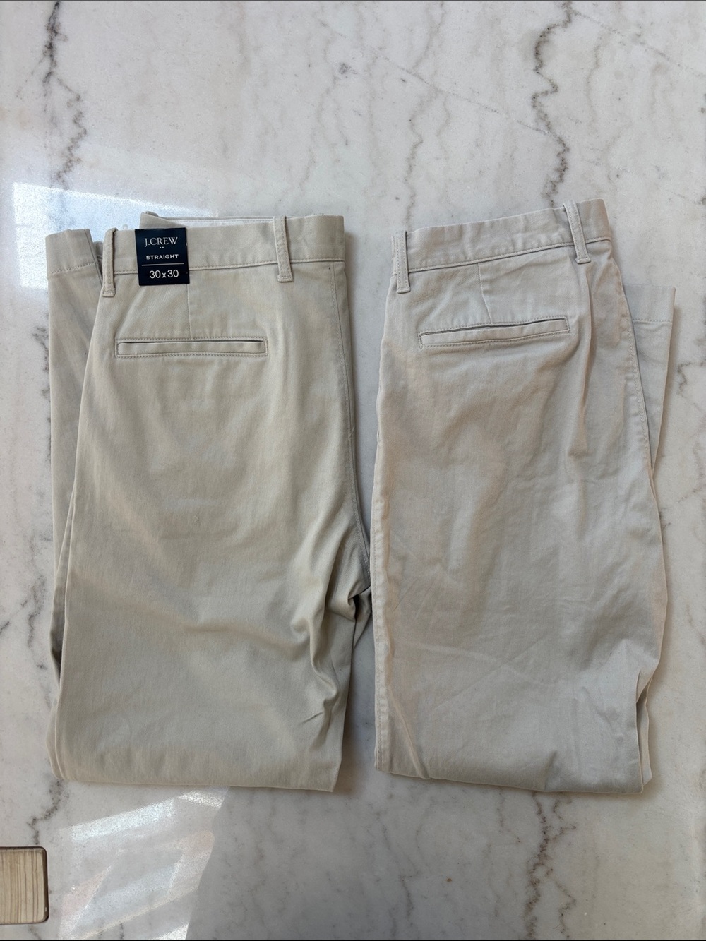 J. Crew Men's Straight Chinos - Two pairs.